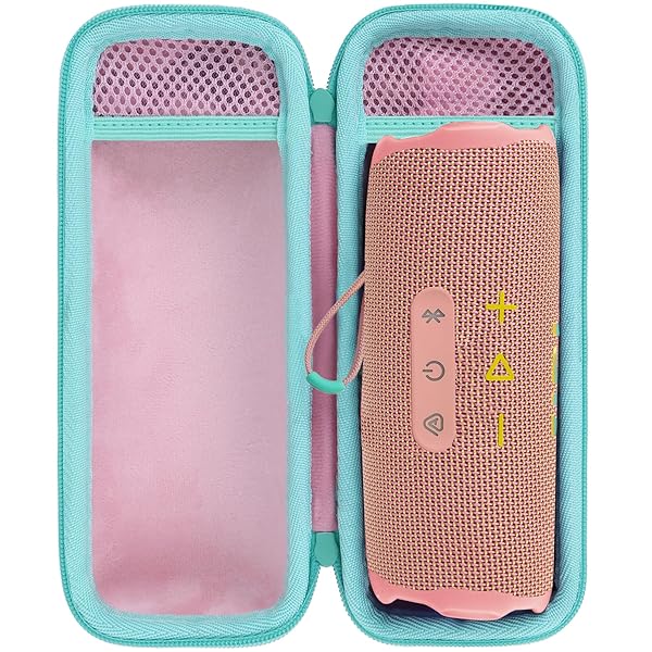 収納ケースと互換性のあるJBL FLIP 7 / 6 / 5 防塵防水Bluetoothポータブルスピーカー(ピンク+ミントグリーン)