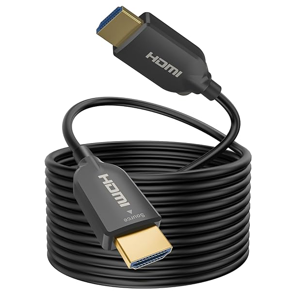 4K 光ファイバーHDMI ケーブル 50M HDMI2.0 ケーブル 4K @ 60Hz HDR/Ultra HD 4:4:4 HDCP2.2 18Gbps超高速伝送