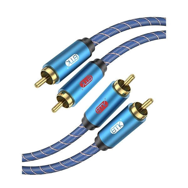 2RCA ケーブル 同軸 Y分配 ステレオオーディオ変換ケーブル 分岐型センターピン 赤/白 Coaxial オーデ..