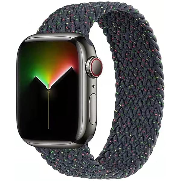 コンパチブル for apple watch バンド 軽量設計 通気性 アップルウォッチ用バンド iwatch バンド 柔らかいシリコーン糸混紡リサイクルヤーン素材 ブレイデッドソロループ apple watch Ultra3/Ultra2/Ultr