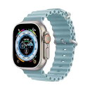 コンパチブル オーシャンバンド for apple watch バンド アップルウォッチ ループバンド スポーツバンド 49mm/45mm/44mm/46mm/42mm 41mm/40mm/38mm軽量 耐食性 強靭 エラストマー アジャスタブルルー