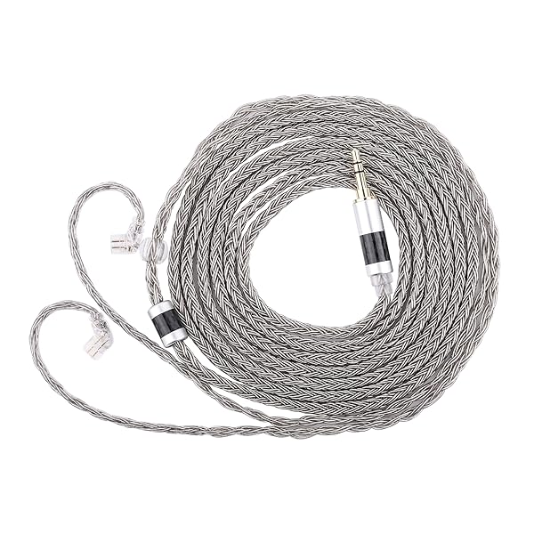 TRIPOWIN Zonie 32AWG 16芯銀メッキケーブル SPCイヤホン、アップグレードされた音楽体験のための多様なオプション 2メートル長さ コストパフォーマンスにIEM (QDC)