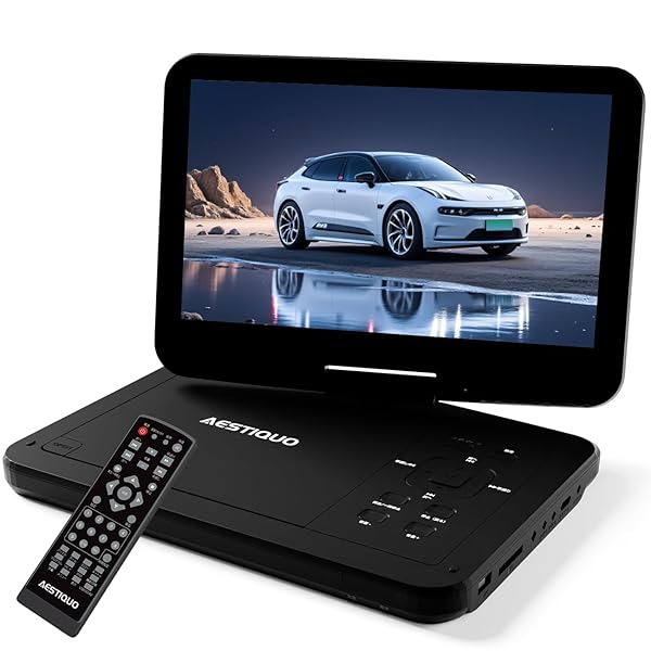 【2025年新機種】 ポータブルDVDプレーヤー 12.5型 DVDプレーヤー ポータブル 10.5インチ液晶 5時間連続再生 リージョンフリー レジューム機能...