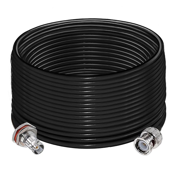 RG58 BNC ジャンパーケーブル、BNC オス - BNC メスアンテナ延長ケーブル、低損失 50 オーム BNC CB ラ..