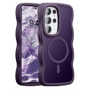 対応 Samsung Galaxy S24 Ultra 5G 用の ケース 透明 TPU ウェーブデザイン スマホケース クリア 可愛い 人気 おしゃれ ケース MagSafe対応 薄型 軽量 耐衝撃 波型 バンパー スマホケース - パープル