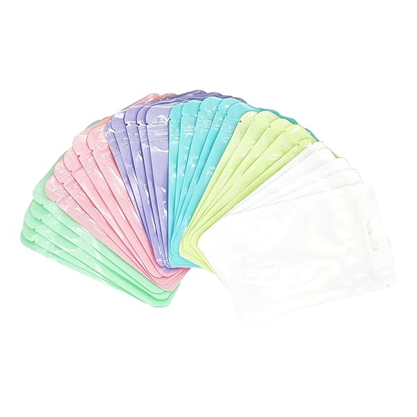 ジッパー付き袋 可愛い チャック付き袋 30枚セット 6色 ジッパー付き袋 チャック袋 ジッパーバッグ ジッパー ラッピング チャック ジップ 袋 包装袋 小分け袋 チャック付き カラフル マカロンバッグ 可愛い ミニ (30枚セット, 6x10cm