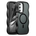 対応 Samsung Galaxy A17 5G 用の ケース 透明 TPU ウェーブデザイン スマホケース クリア 可愛い 人気 おしゃれ ケース MagSafe対応 薄型 軽量 耐衝撃 波型 バンパー スマホケース - ブラック