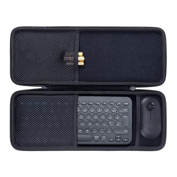 収納ボックス互換性ワイヤレスキーボード Logicool PEBBLE KEYS 2 K380sGR/K380BK+ ワイヤレスマウス Pebble M350GR（ケースのみ）