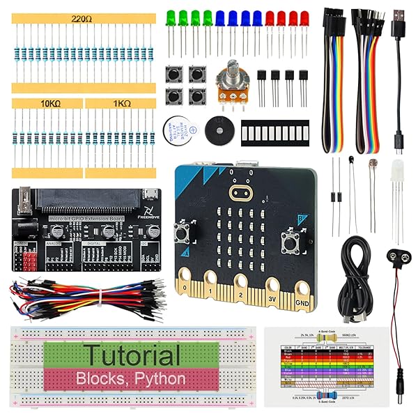 Basic Starter Kit for BBC micro:bit（V2を含む）、179ページの詳細なチュートリアル、162アイテム、27プロジェクト、ブロックとPythonコード