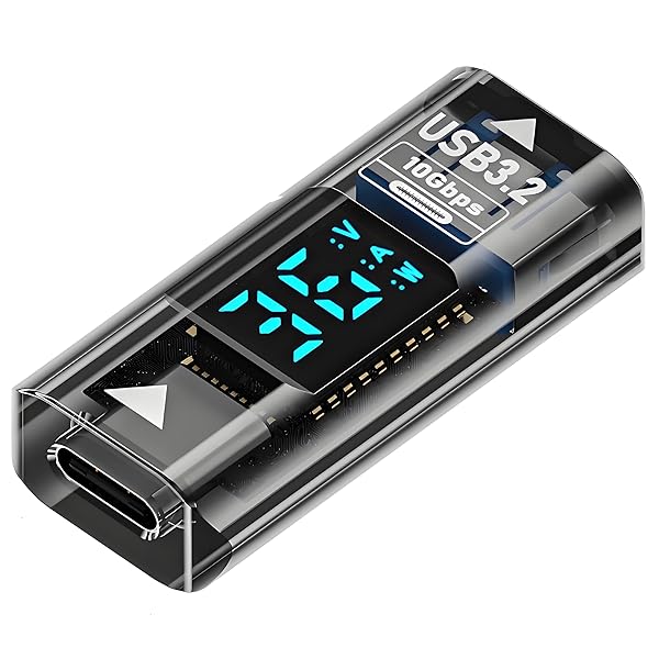 USB メス to USB-C メス 中継アダプタ、出力スクリーン表示、Type-C メス to Type-A メス 変換コネクタ、QC 36W急速充電、USB3.2 10Gbps高速転送、USB-C メス to USB-A メス 変換アダプタ (半