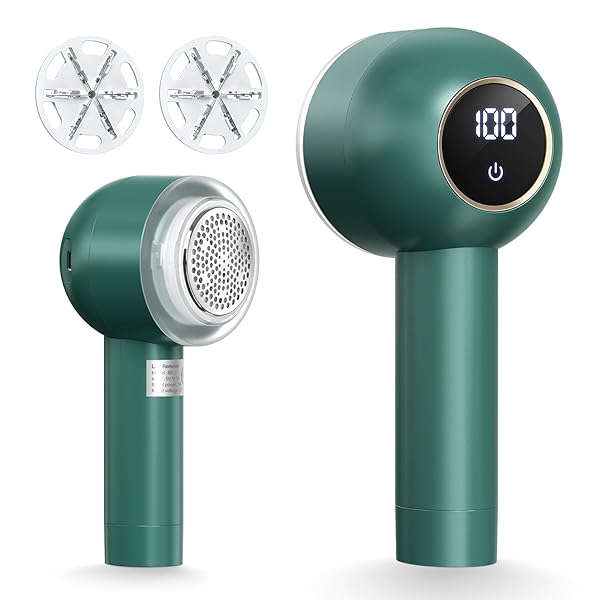 毛玉取り 粘着クリーナー内蔵 【2025年アップグレード版】 けだまとり 電動 高速回転する6枚刃 3段階調節 LEDディスプレイ 省エネ 毛玉取り器 USB充電+コードレス式 毛玉クリーナー ワンボタン操作 セキュリティーロック 軽量 コンパクト