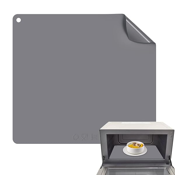 電子レンジマット シリコンマット レンジ 庫内汚れ防止シート 下敷き 耐熱 230℃ 耐冷 滑り止め 傷防止 洗える 掃除簡単 ランチョンマット 28.5×31cm