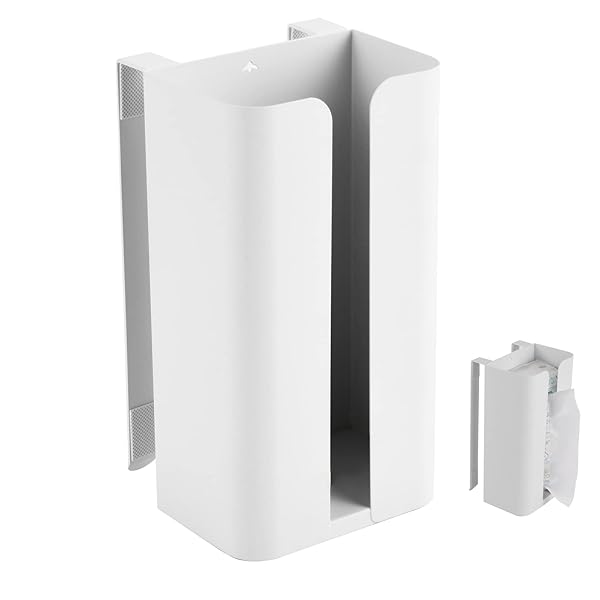 ティッシュケース ペーパーホルダー 長方形 壁掛 片手で切れる キッチン 浴室 お風呂 洗面台 収納(白)(3)