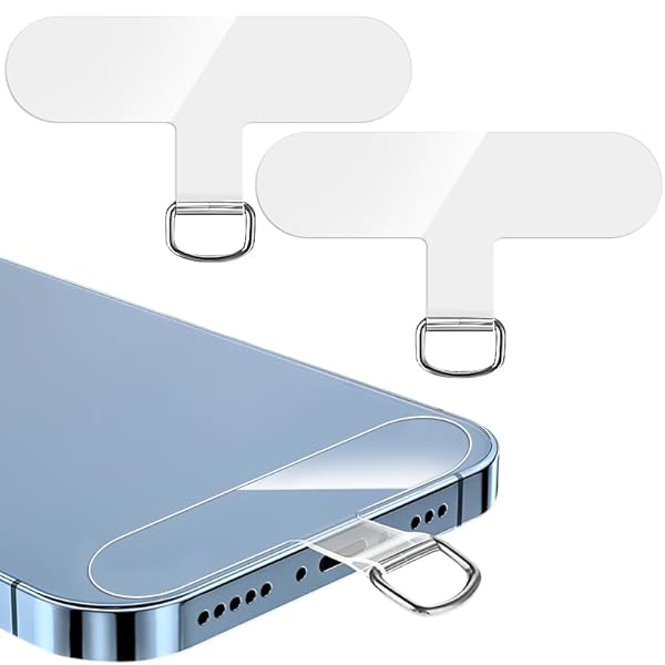 Brand - ストラップホルダー スマホ ストラップホール 透明パッチ ネックストラップ 落下防止 首掛け 斜めがけ 肩掛け 首かけ ショルダー ネックストラップ 肩かけ 携帯ストラップ iphone android スマホアクセサリ薄型 一体成形 着脱簡単断裂を