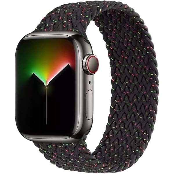 コンパチブル apple watch バンド ブレイデッドソロループ 柔らかいシリコーン糸混紡リサイクルヤーン素材 ステンレス留め具 apple watch ultra3/ultra2/ultra/10/9/8/7/6/5/4/3/2/1/SE対応