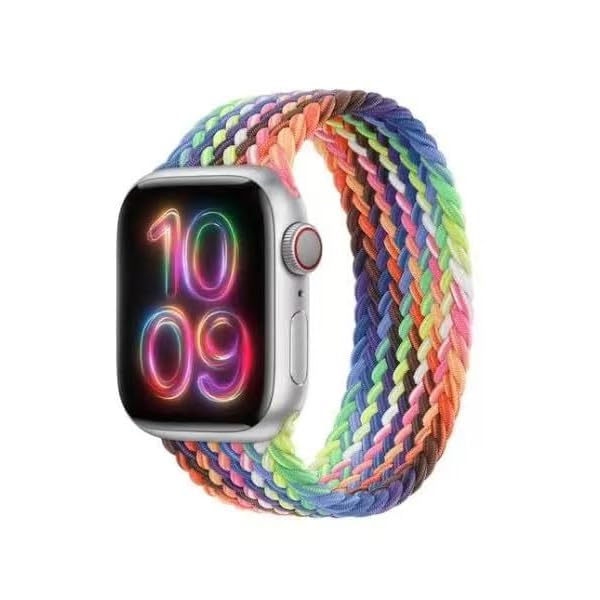 コンパチブル apple watch バンド ブレイデッドソロループ 柔らかいシリコーン糸混紡リサイクルヤーン素材 ステンレス留め具 apple watch ultra3/ultra2/ultra/10/9/8/7/6/5/4/3/2/1/SE対応