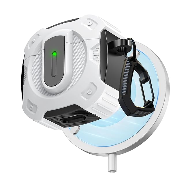 AirPods第4世代用ケース、2024年新宇宙テーマケース。AirPods第4世代に対応、ロック機能付き、ミリタリ..