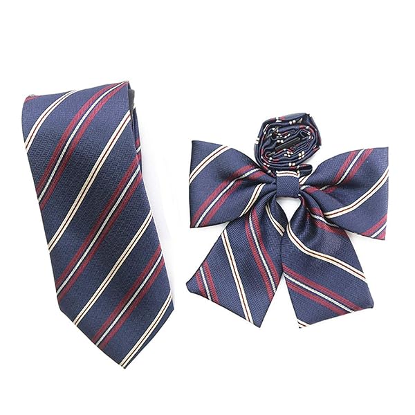 制服 リボン ネクタイ 学生服 小物 DK JK スクールリボン 中学生 高校生 男子 女子 2点セット 多色 (ネ..