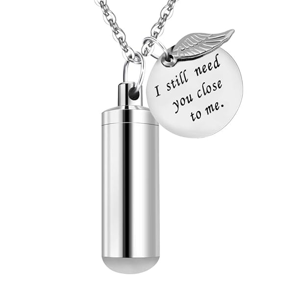 メモリアルペンダント 遺骨ペンダント 遺骨ネックレス 遺骨入れ 円柱形 手元供養 遺骨キーホルダー 両用 ステンレス製 取り外し可能 大容量 防水蓋 記念ジュエリー