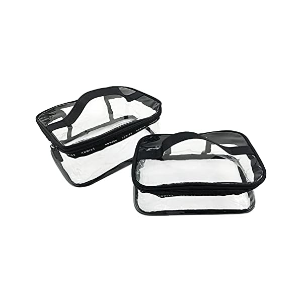 透明 化粧品ポーチ クリア メイクポーチ ビニールポーチ 防水 旅行 出張 携帯用 多機能 収納バッグ 2点セット