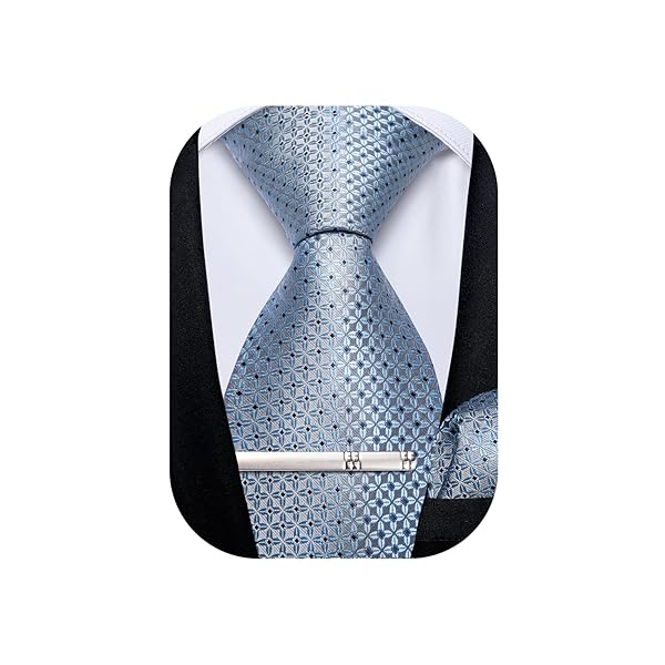 ネクタイ ライトブルー 花 ポケットチーフ タイピン セット イージーケア 入学式 ビジネス