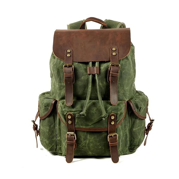 リュック メンズ 帆布 大容量 15.6インチpc収納 リュックサック レディース レトロ バッグパック キャンバス 通学 通勤 旅行 ディバッグ カジュアル 男女兼用 修学旅行 クリスマス 誕生日 プレゼント ライトグリーン