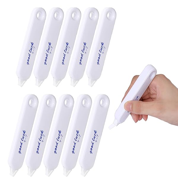 修正テープ 50メートル ， 修正テープ 大容量 ホワイパープチ6mm PETテープコア パック 修正ペン 修正..