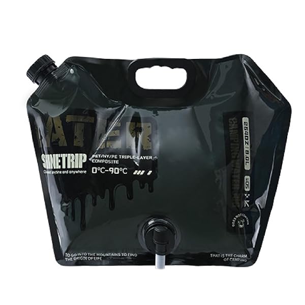 水タンク ウォータータンク ウォータージャグ 8L ポリタンク ウォーターバッグ 大容量 折り畳み式 防災グッズ アウトドア 注ぎやすいコック付き ウォッシャブル (グリーン - 8L)