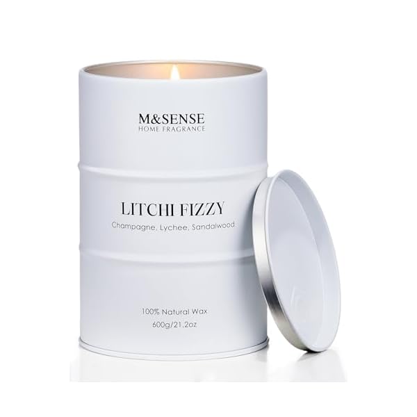 アロマキャンドル 人気 ライチフィジーの香り 大型 600g 130時間 長時間 大容量 おしゃれ ソイキャンド..