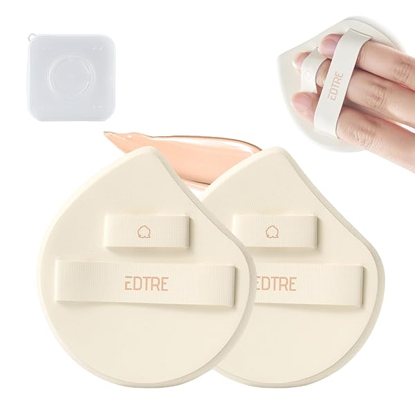 多機能湿用メイク用スポンジパフ 化粧スポンジ2個入 り ファンデーションスポン タイプ 滑らか 収納ケース付き ふんわり (ホワイト)