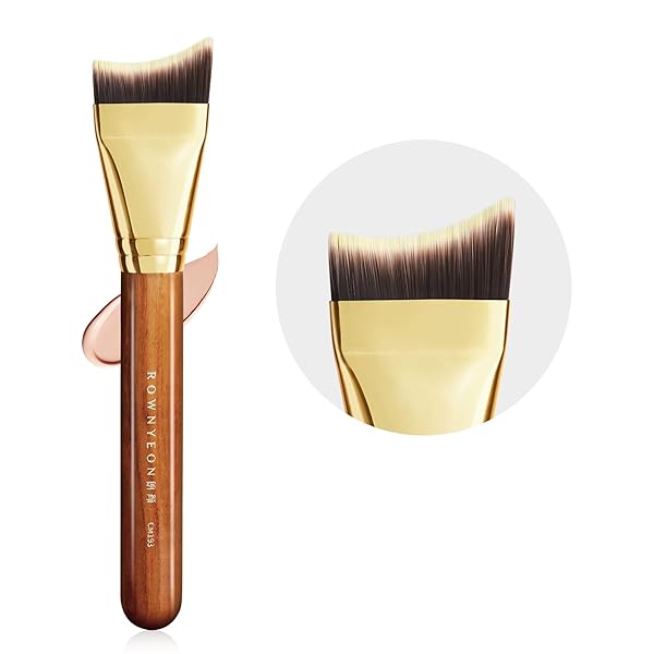 ファンデーションブラシ 極細 魚尾型 メイクブラシ リキッドファンデ最適 繊維毛 赤漠シリーズ 柔らかい 使いやすい 化粧道具 携帯便利 CM193