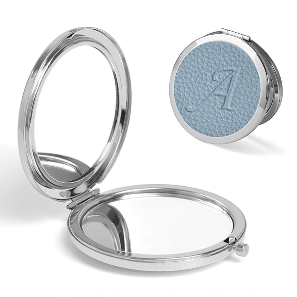 コンパクトミラー 2倍拡大鏡 拡大鏡 両面化粧鏡 メイク 手鏡 小さいミラー 携帯 両面鏡 トラベル 折りたたみ 角度調整可 軽量 化粧直し 持ち運び 女性 化粧道具 誕生日 母の日 ギフト