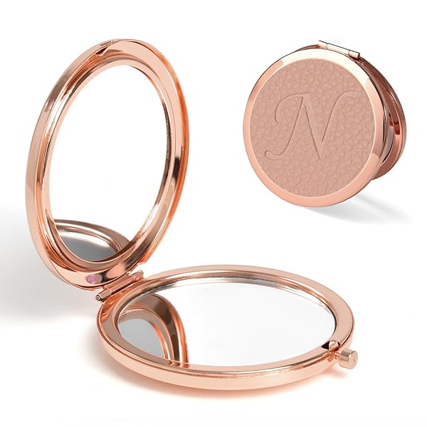 コンパクトミラー 2倍拡大鏡 拡大鏡 両面化粧鏡 メイク 手鏡 小さいミラー 携帯 両面鏡 トラベル 折りたたみ 角度調整可 軽量 化粧直し 持ち運び 女性 化粧道具 誕生日 母の日 ギフト
