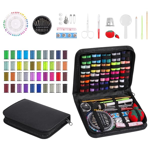 裁縫セット 129点 ソーイングセット 大人 40色縫い糸 裁縫道具セット 小学生 さいほうセット 初心者 家庭用ソーイングキット 収納ケース付き