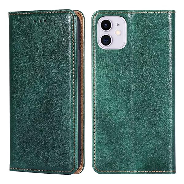 for iPhone 11 ケース 手帳型 for アイフォン11 カバー 上品 高級PUレザー 横置きスタンド機能 カード収納 2枚 人気 マグネット搭載 耐衝撃 全面保護 シンプルカバー 便利 ハンドメイド 高質感皮革 おしゃれ 汗や指紋防止