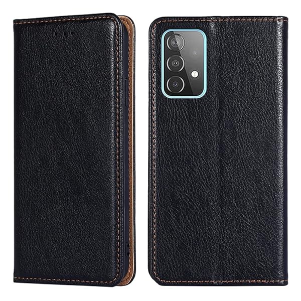 For Galaxy A52 5G ケース 手帳型 for ギャラクシーA52 5G SC-53B/SOG05 カバー 上品 高級PUレザー 横置きスタンド機能 カード収納 2枚 人気 マグネット搭載 耐衝撃 全面保護 シンプルカバー 便利 ハンド