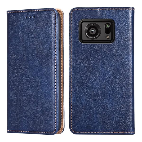 for AQUOS R6 ケース 手帳型 for アクオス R6 A101SH/SH-51B/SH-M22 カバー 上品 高級PUレザー 横置きスタンド機能 カード収納 2枚 人気 マグネット搭載 耐衝撃 全面保護 シンプルカバー 便利 ハンドメイ