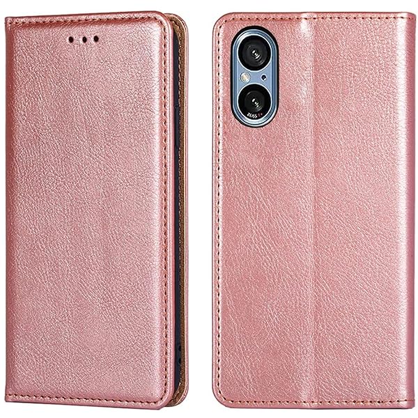 for Xperia 5 V ケース 手帳型 5V SO-53D/SOG12 カバー 上品 高級PUレザー 横置きスタンド機能 カード収納 2枚 人気 マグネット搭載 耐衝撃 全面保護 シンプルカバー 便利 ハンドメイド 高質感皮革 おしゃれ 汗や