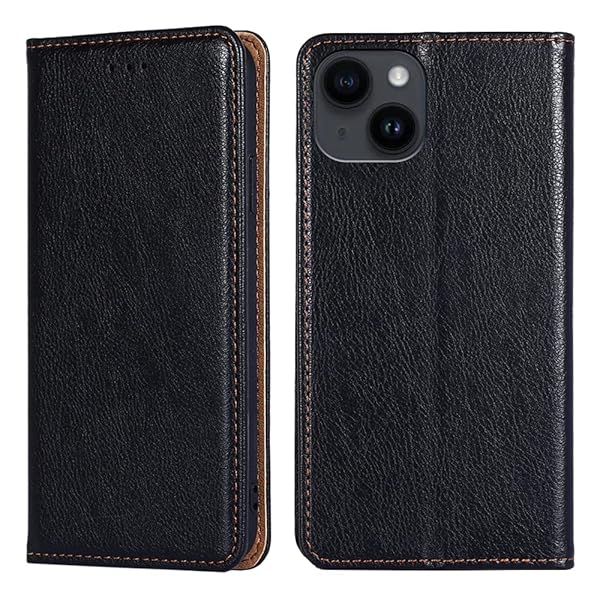 for iPhone 15 Plus ケース 手帳型 for アイフォン15 プラス カバー 上品 高級PUレザー 横置きスタンド機能 カード収納 2枚 人気 マグネット搭載 耐衝撃 全面保護 シンプルカバー 便利 ハンドメイド 高質感皮革 おしゃ