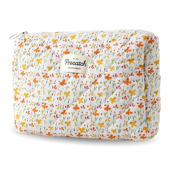 コスメポーチ 大容量 旅行用 洗面用具 収納ポーチ 大型 花柄 大容量 キャンバスポーチ インナーバッグ ..