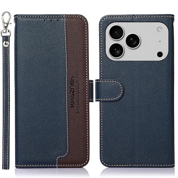 For iPhone 17 Pro Max ケース 手帳型 for アイフォン 17 プロ マックス カバー 財布型 ストラップ付き [RFIDブロッキング] 高級PUレザー マグネット開閉式 カード収納 横置きスタンド機能 耐衝撃 人気 便利 おし