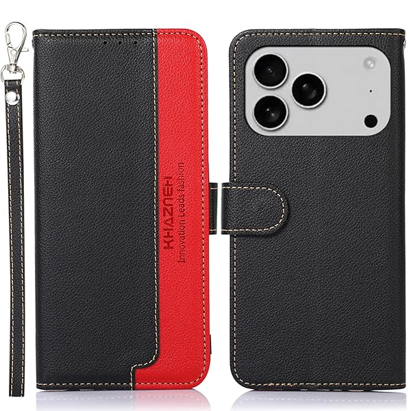 For iPhone 17 Pro Max ケース 手帳型 for アイフォン 17 プロ マックス カバー 財布型 ストラップ付き [RFIDブロッキング] 高級PUレザー マグネット開閉式 カード収納 横置きスタンド機能 耐衝撃 人気 便利 おし