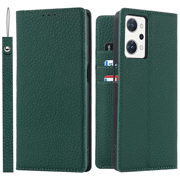 for Oppo Reno7 A ケース手帳型 for Oppo Reno9 A スマホケース 牛革製品 本革レザー 財布型カバー カード収納 スタンド機能 内蔵マグネット 手作り柔らかい オッポ リノ7A/9A 携帯カバー ストラップ付 ヘッドフォ