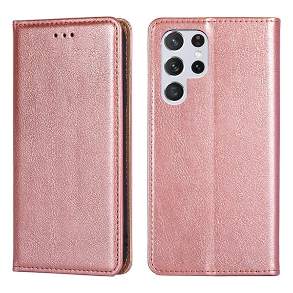 For Galaxy S22 Ultra ケース 手帳型 for ギャラクシーS22 Ultra SC-52C/SCG14 カバー 上品 高級PUレザー 横置きスタンド機能 カード収納 2枚 人気 マグネット搭載 耐衝撃 全面保護 シンプルカバー