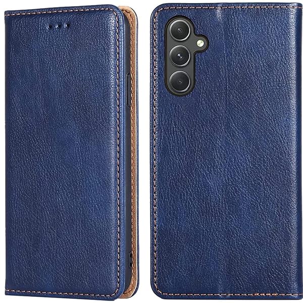 For Galaxy A54 5G ケース 手帳型 for ギャラクシーA54 SC-53D/SCG21 カバー 上品 高級PUレザー 横置きスタンド機能 カード収納 2枚 人気 マグネット搭載 耐衝撃 全面保護 シンプルカバー 便利 ハンドメイド