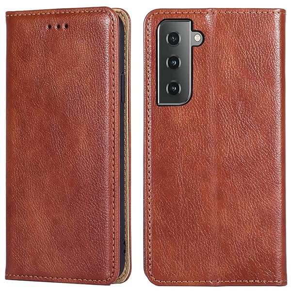 For Galaxy S21 ケース 手帳型 for ギャラクシーS21 5G SC-51B/SCG09 カバー 上品 高級PUレザー 横置きスタンド機能 カード収納 2枚 人気 マグネット搭載 耐衝撃 全面保護 シンプルカバー 便利 ハンドメイド