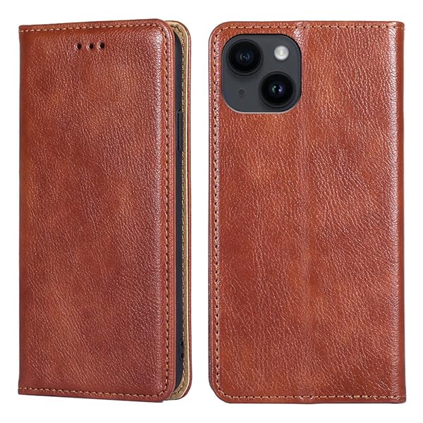 for iPhone 15 ケース 手帳型 for アイフォン15 カバー 上品 高級PUレザー 横置きスタンド機能 カード収納 2枚 人気 マグネット搭載 耐衝撃 全面保護 シンプルカバー 便利 ハンドメイド 高質感皮革 おしゃれ 汗や指紋防止