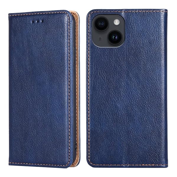 for iPhone 15 ケース 手帳型 for アイフォン15 カバー 上品 高級PUレザー 横置きスタンド機能 カード収納 2枚 人気 マグネット搭載 耐衝撃 全面保護 シンプルカバー 便利 ハンドメイド 高質感皮革 おしゃれ 汗や指紋防止