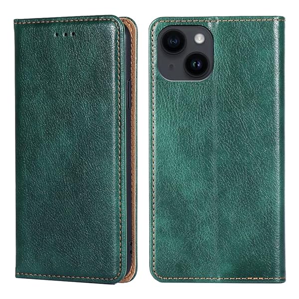 for iPhone 15 ケース 手帳型 for アイフォン15 カバー 上品 高級PUレザー 横置きスタンド機能 カード収納 2枚 人気 マグネット搭載 耐衝撃 全面保護 シンプルカバー 便利 ハンドメイド 高質感皮革 おしゃれ 汗や指紋防止