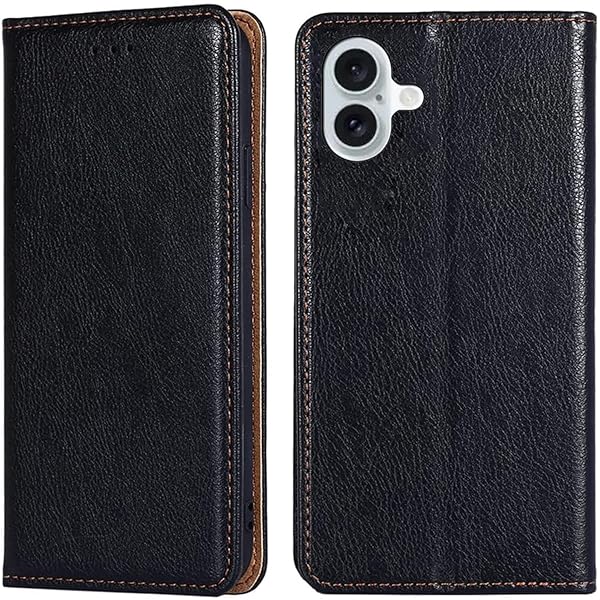 for iPhone 16 Plus ケース 手帳型 for アイフォン16 プラス カバー 上品 高級PUレザー 横置きスタンド機能 カード収納 2枚 人気 マグネット搭載 耐衝撃 全面保護 シンプルカバー 便利 ハンドメイド 高質感皮革 おしゃ